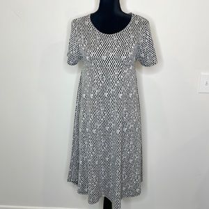 LuLaRoe Monochrome Patterned Midi Dress